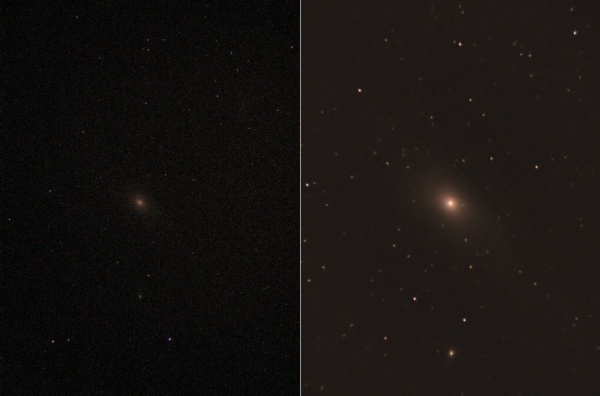 zdjęcie galaktyki M31 (Galaktyka Andromedy) wykonane w projekcji afokalnej