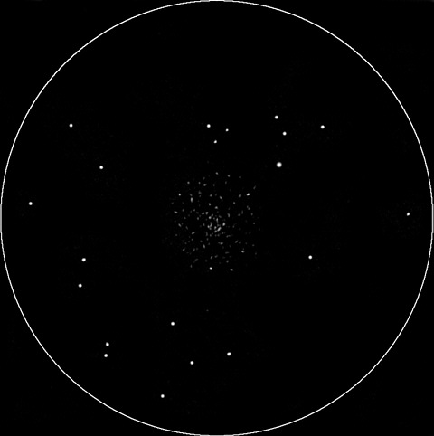 Rysunek gromady kulistej M71