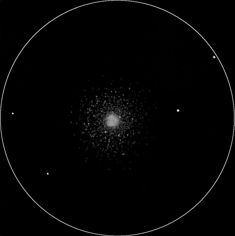 Rysunek gromady kulistej M92