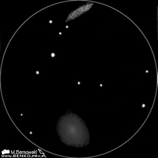 Rysunek galaktyk M81 i M82