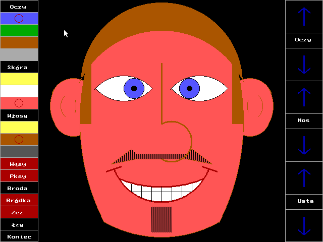 Twarze 3: twarz stworzona w trybie graficznym